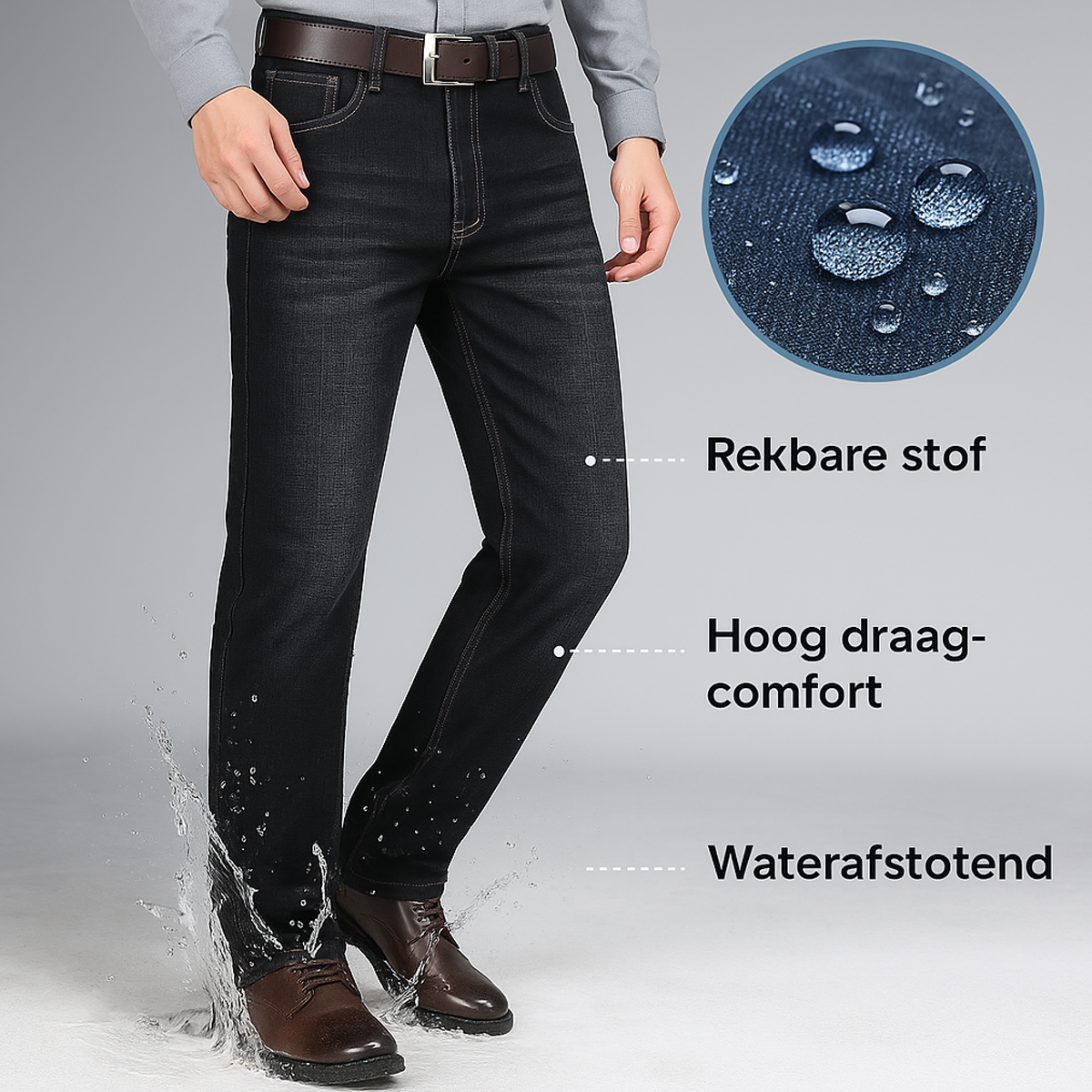 Broek Jeans® Comfort Flex + Gratis Herenriem